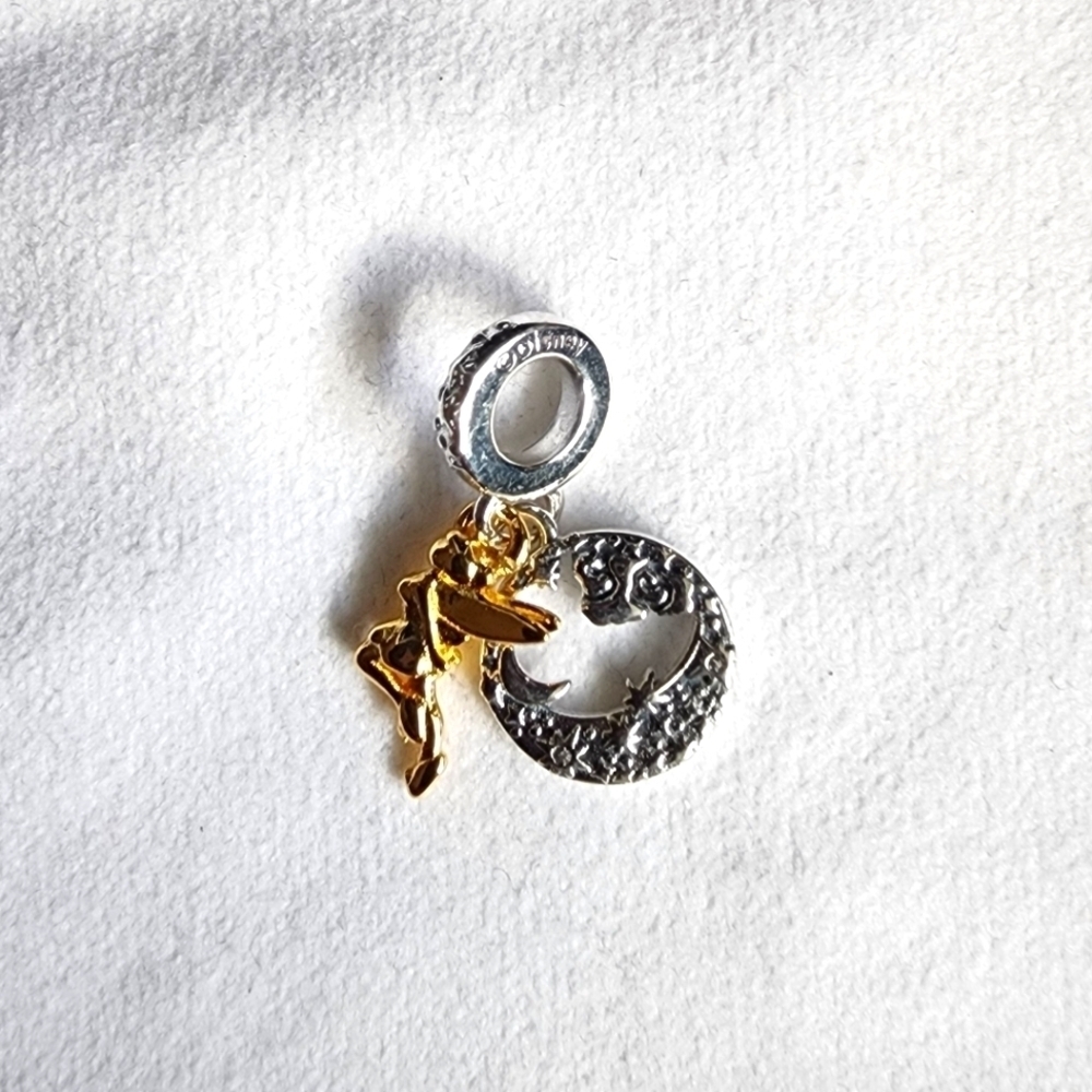 New Disney Pandora Tinker Bell Celestial Night Dangle silver Charm